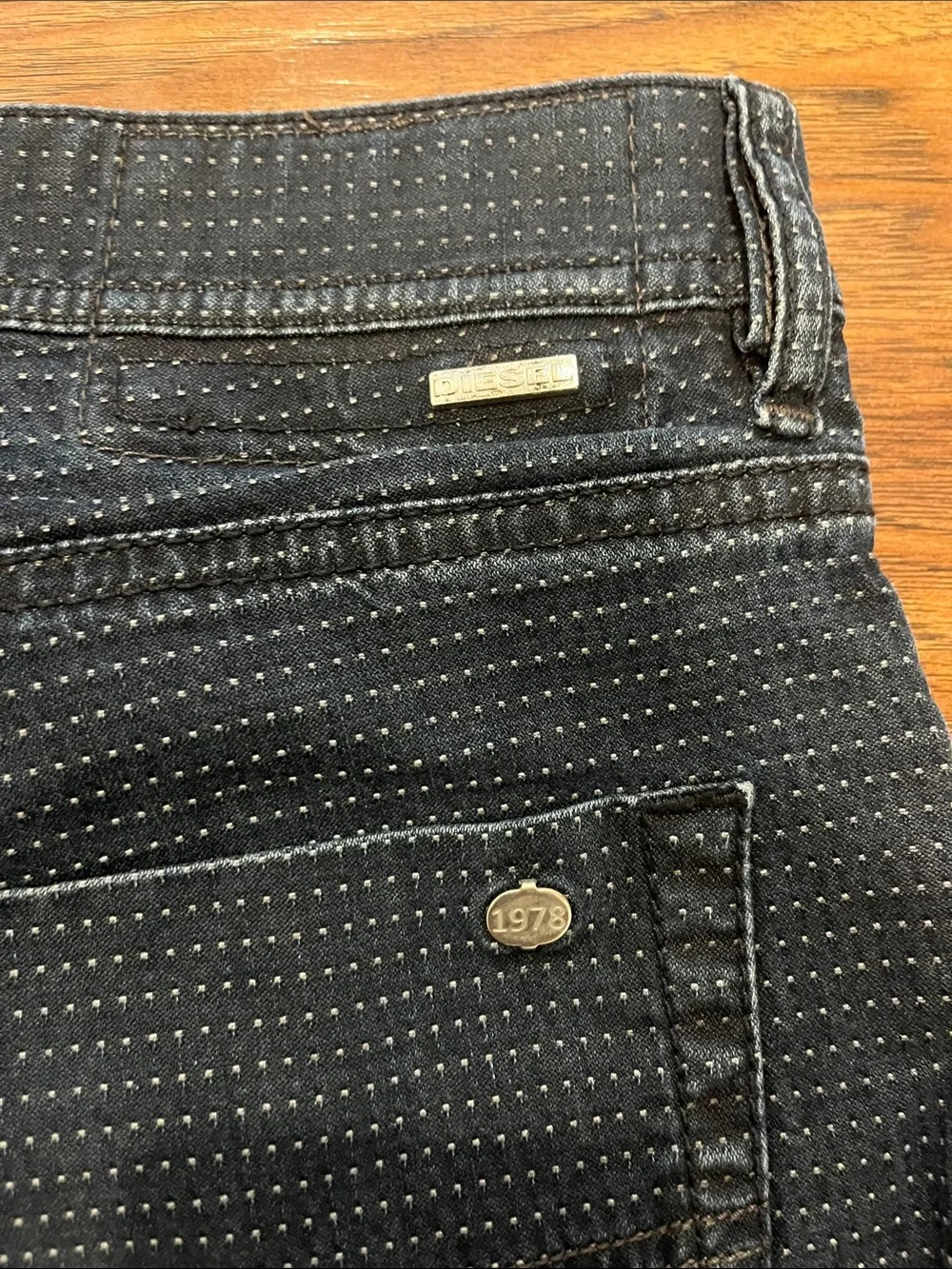 Diesel Navy Patterned Slim Fit Jeans